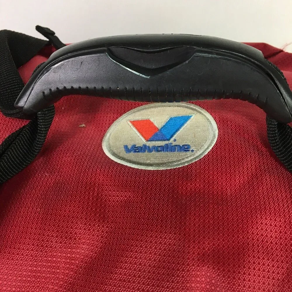 OGIO Duffle Travel Bag Heavy Nylon Carry On Gym‎ Sports Red Black Valvoline Logo